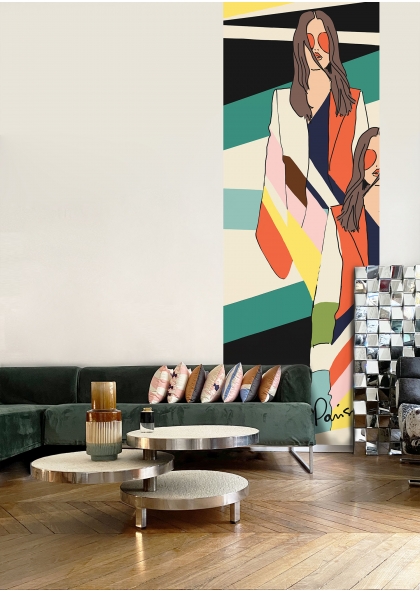 PAPIER PEINT POP IN PARIS VERT