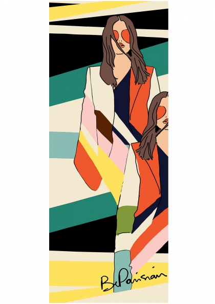 PAPIER PEINT POP IN PARIS VERT 2