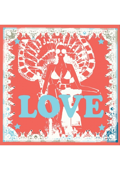 Carré Love rouge 70