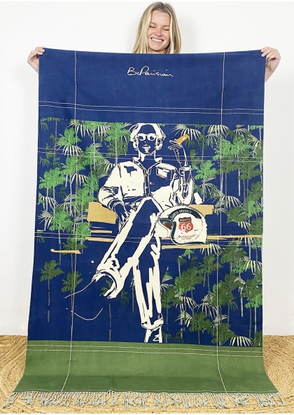 FOUTA - DRAP DE PLAGE ROUTE 66
