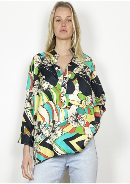 Chemise mao en soie - BLISS