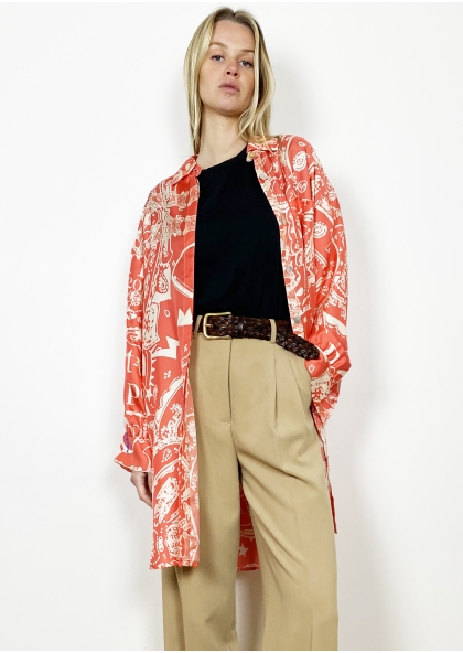 Chemise blouse en soie -...