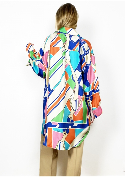 Chemise blouse en soie -... 2