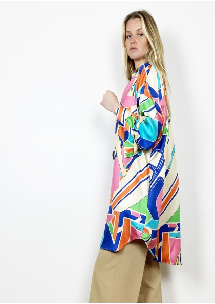 Chemise blouse en soie -...