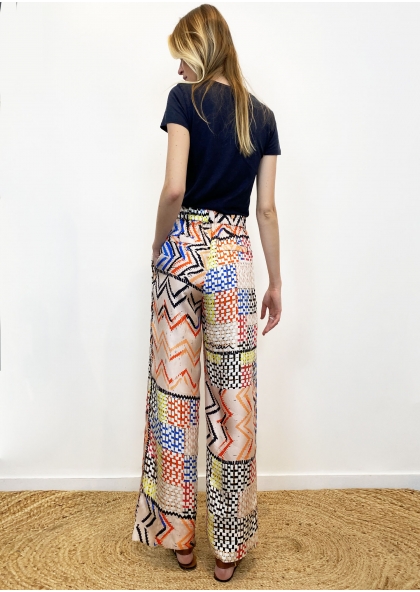Pantalon en soie - PATCHWORK 2