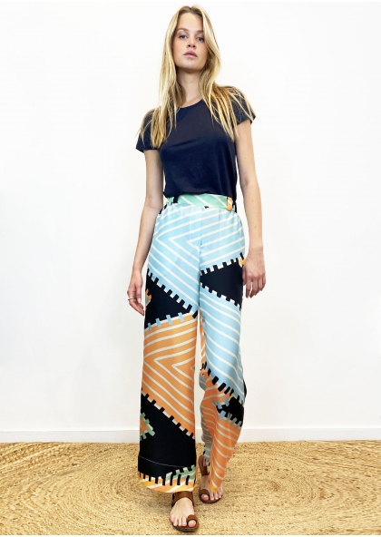 Pantalon en soie - JACQUARD