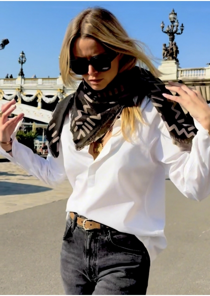 Grand bandana Maya Carbone 2