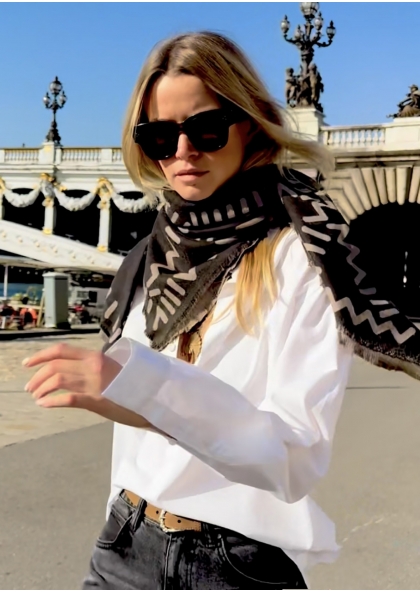 Grand bandana Maya Carbone