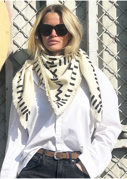 Grand bandana Maya Ivoire 2