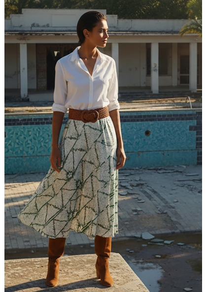 Jupe en soie - SILLONS