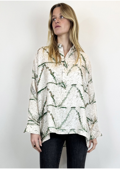 Chemise mao en soie  - SILLONS