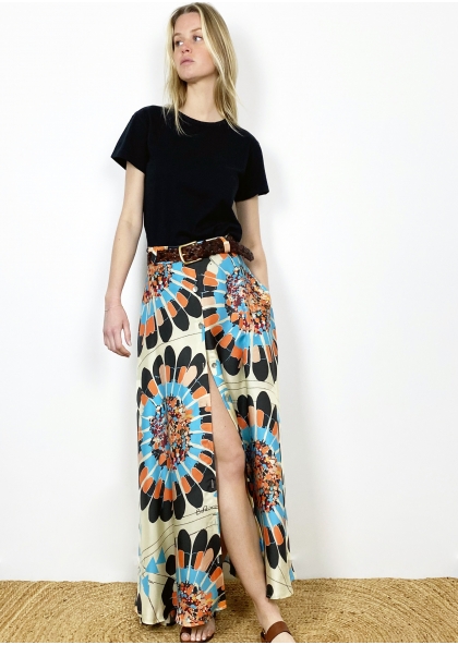 Jupe en soie - FLOWERS 2
