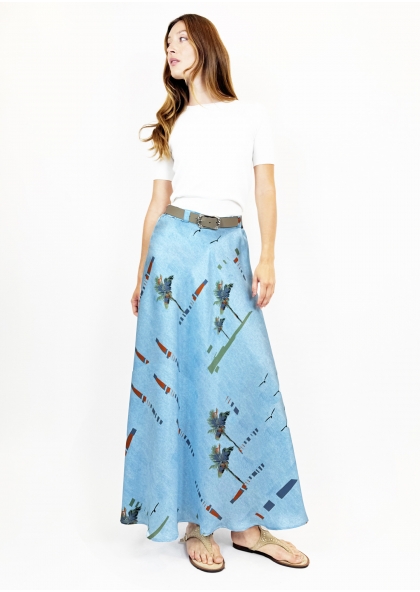 Jupe en soie - Show Palmier 2