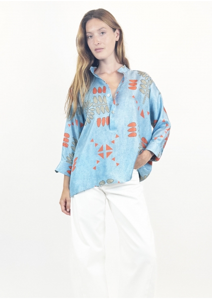 Chemise Flower Denim 2