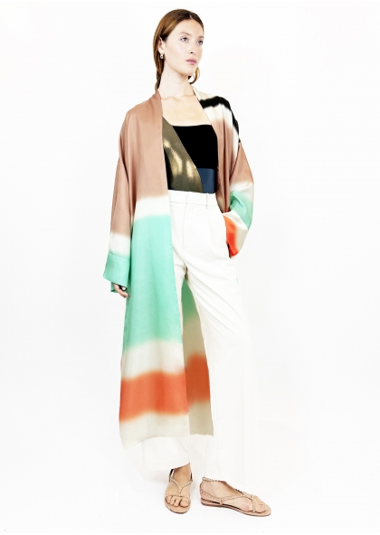 Kimono en soie Brumes d'été