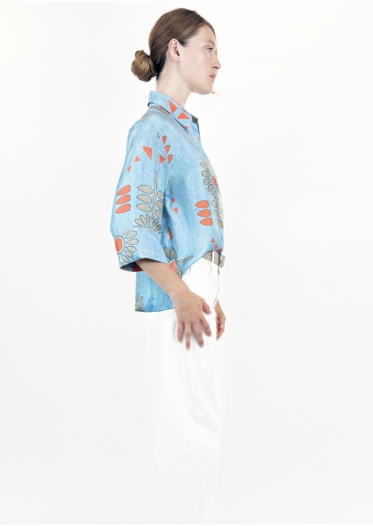 Chemise soie col 70 Flower... 2