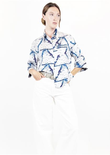 Chemise soie col 70 SILLONS