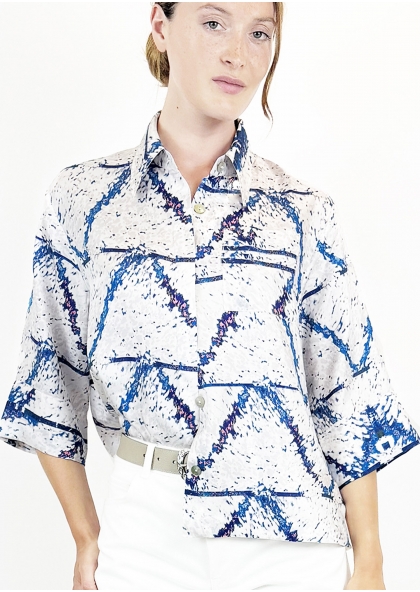 Chemise soie col 70 SILLONS