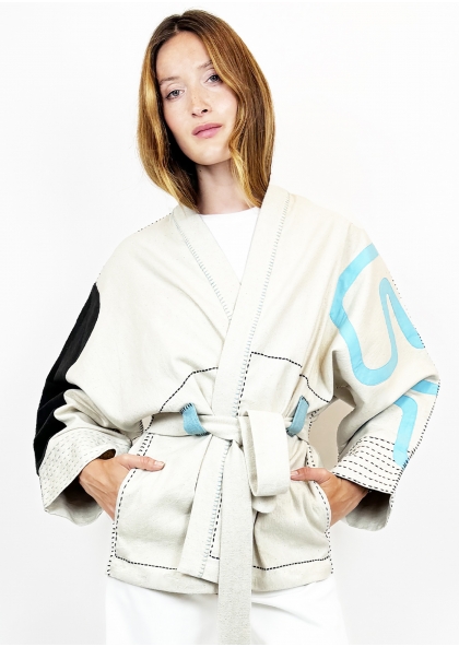 Kimono stone blue sky