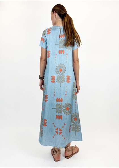 Robe Romy longue Flower Denim 2