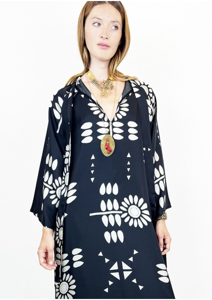 Robe Riviera Flower Carbone 2