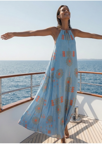 Sundress Flower Denim 2