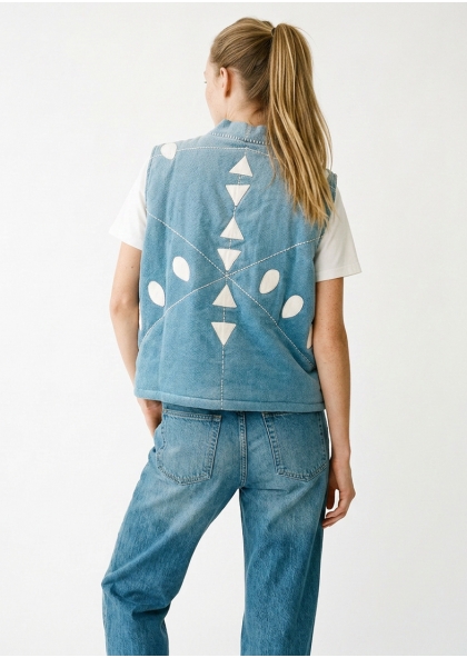 Gilet AZTEQUE BLEU 2