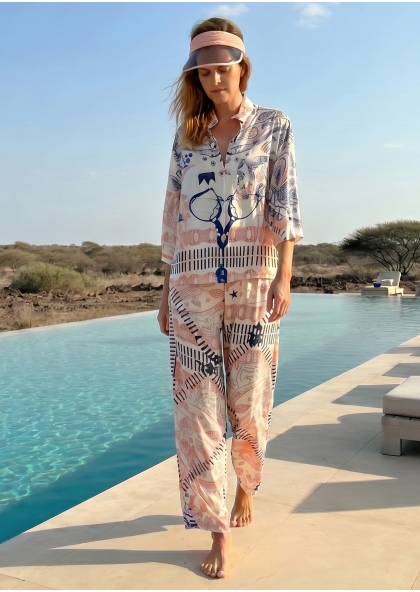 PANTALON en soie - ICONIC...