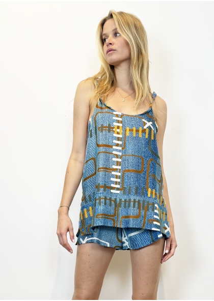 Monogram Denim short and...