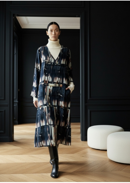 Robe longue en soie - CITY...